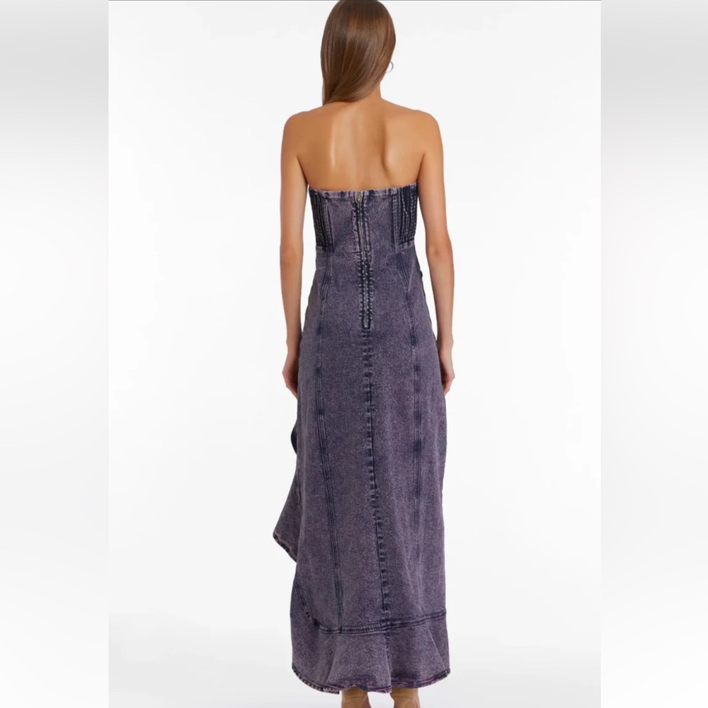 AMANDA UPRICHARD - SYMONE DENIM DRESS - PINK ACID WASH size M